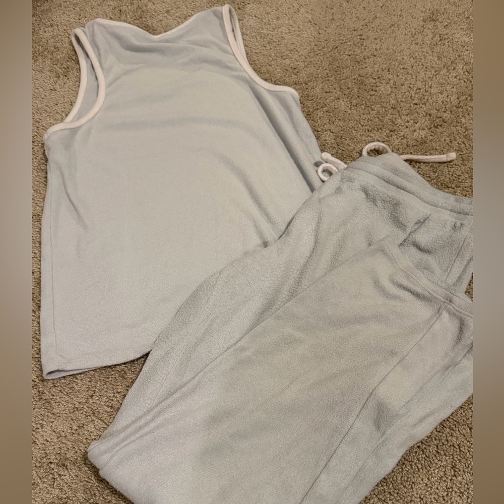 Lucky Brand 2-Piece Terry Pajama Set Size Small